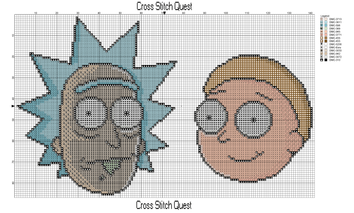 Rick And Morty Heads Pattern_Page_1