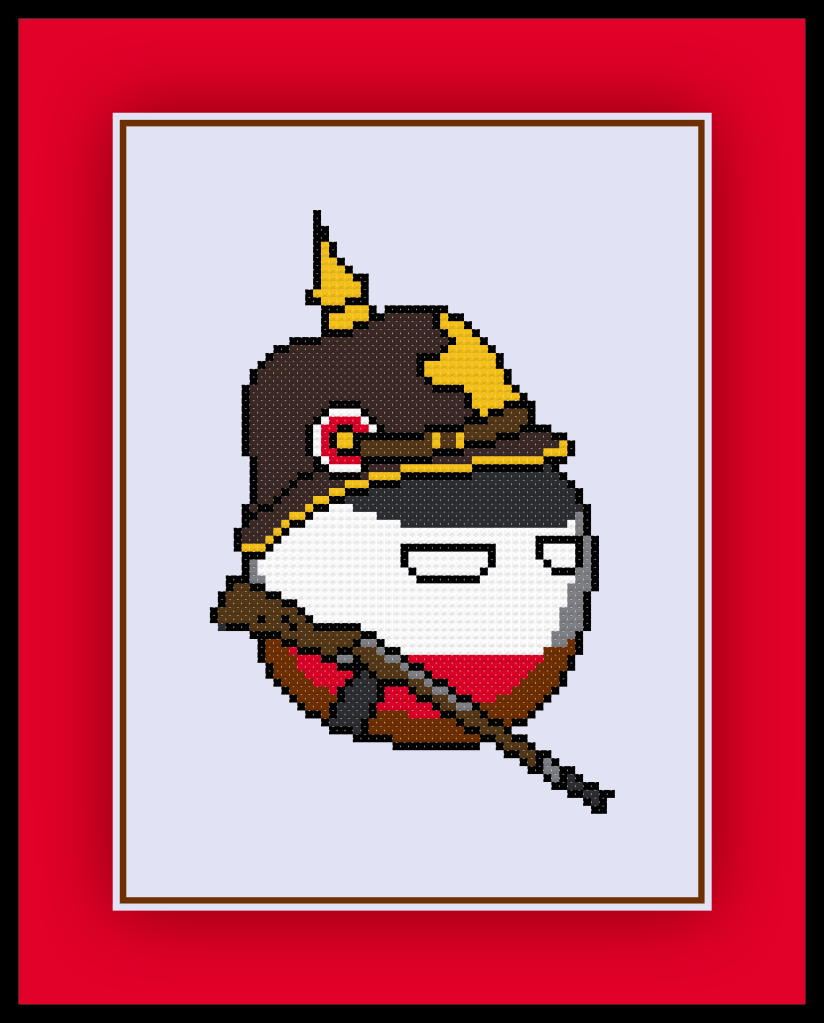 Free Imperial German Polandball Cross Stitch Pattern Country Balls ...