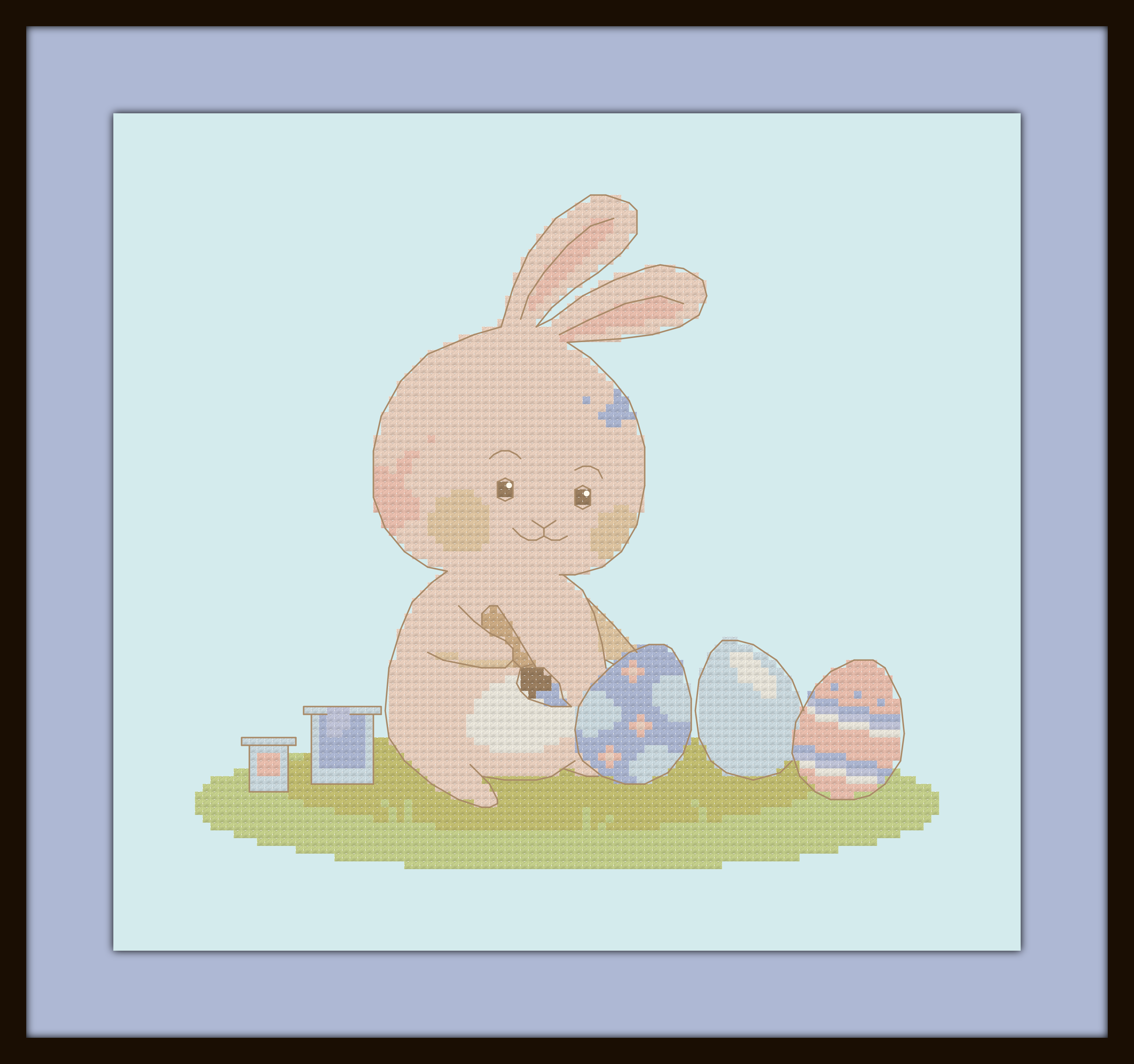Patreon Only Easter Bunny Cross Stitch Pattern Egg Dyeing – Cross ...