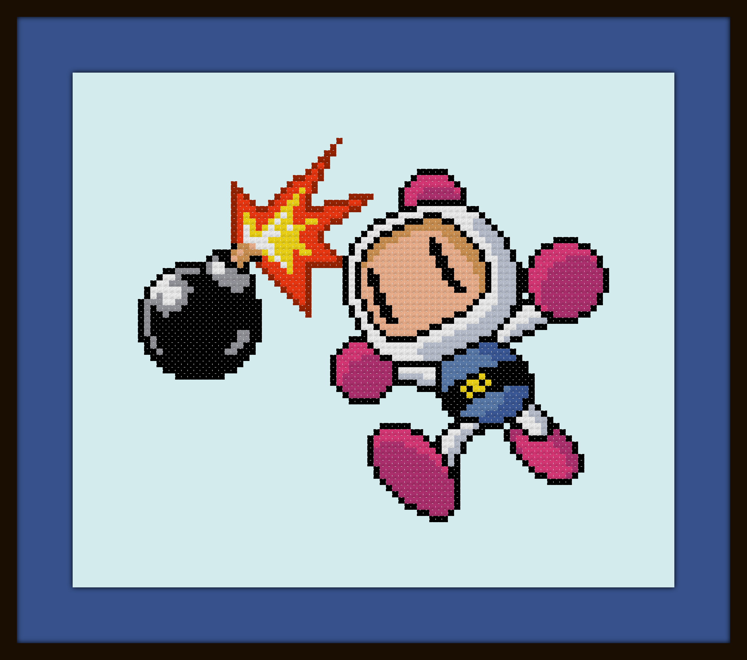 Free Bomberman Cross Stitch Pattern – Cross Stitch Quest